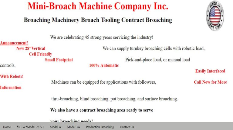 Mini-Broach Machine Co.™